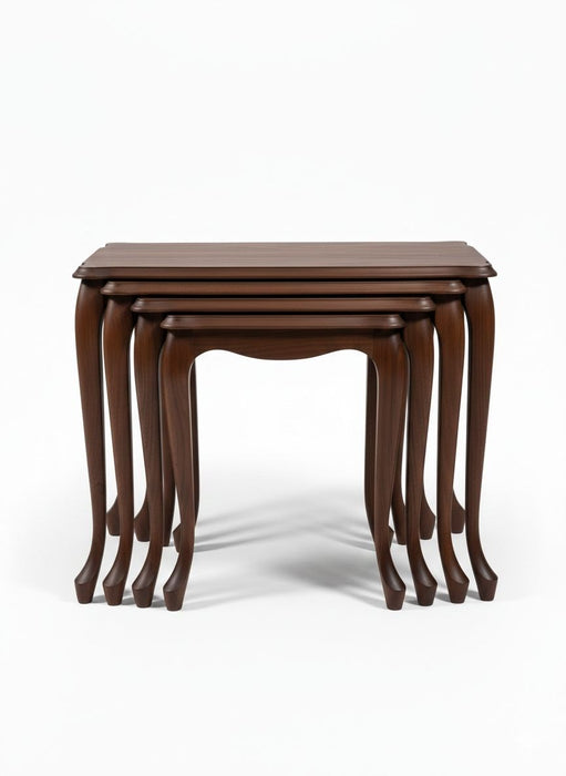 Oakly Lükens 4'lü Ahşap Zigon Sehpa