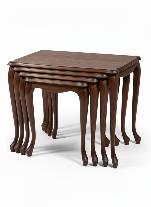 Oakly Lükens 4'lü Ahşap Zigon Sehpa