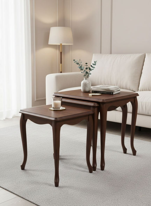 Oakly Lükens 4'lü Ahşap Zigon Sehpa