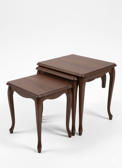 Oakly Lükens 4'lü Ahşap Zigon Sehpa