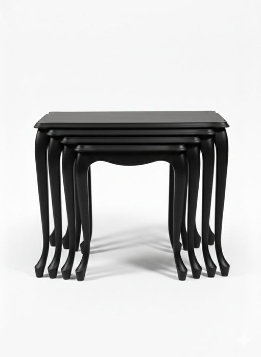 Oakly Lükens 4'lü Ahşap Zigon Sehpa