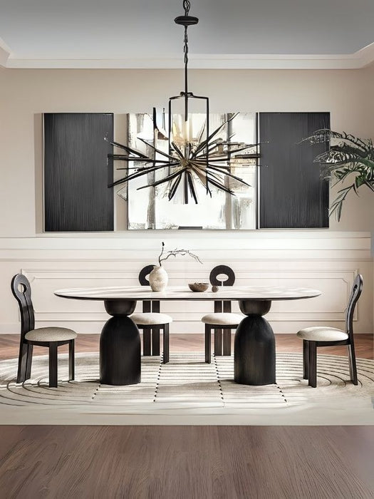 İmperial İtalyan Still Oval Ahşap Yemek Masası 100x210