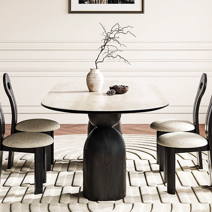 İmperial İtalyan Still Oval Ahşap Yemek Masası 100x210