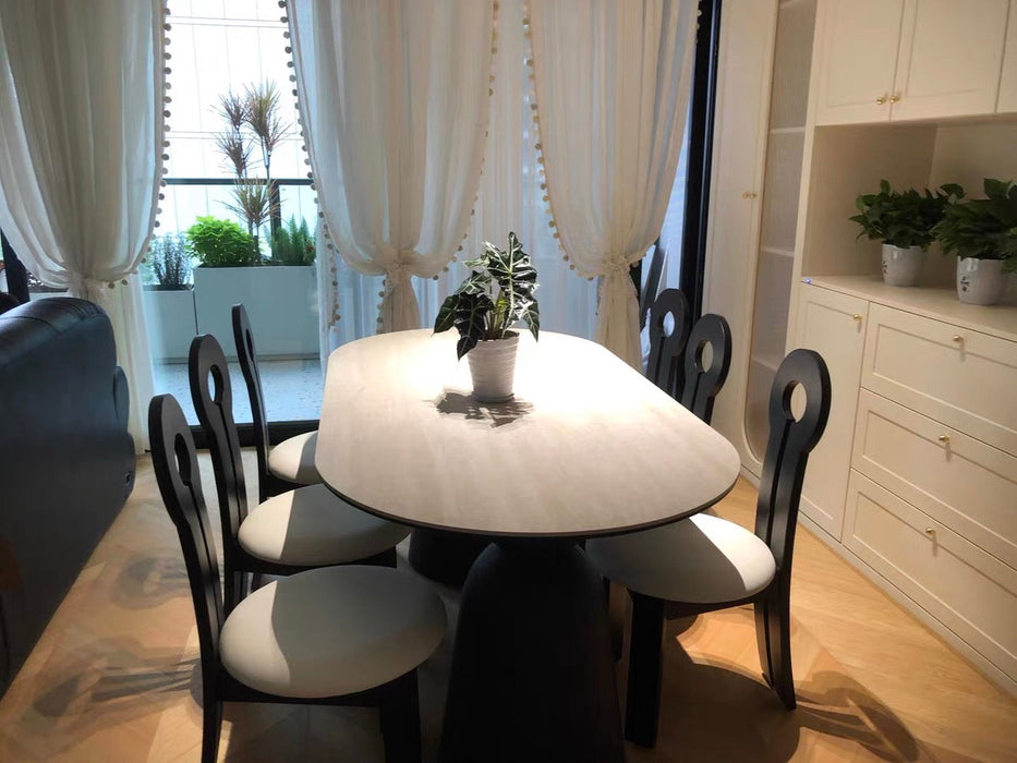 İmperial İtalyan Still Oval Ahşap Yemek Masası 100x210