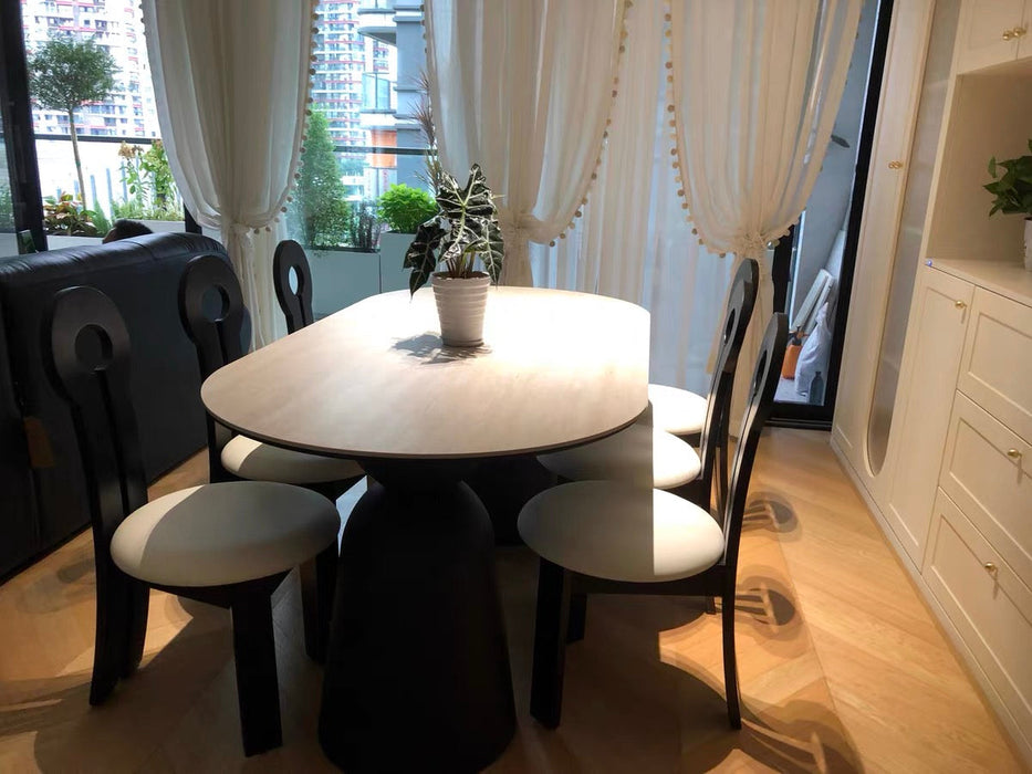 İmperial İtalyan Still Oval Ahşap Yemek Masası 100x210