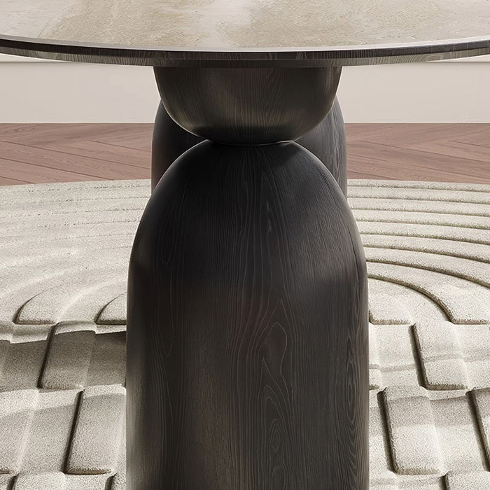 İmperial İtalyan Still Oval Traverten Yemek Masası 90x190