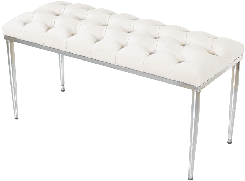 BELLA SILVER PUF, Kapitoneli Model Puf, Bench