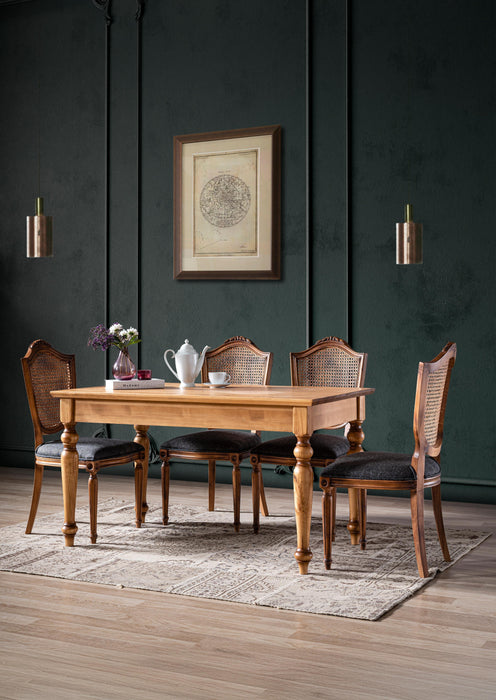 Kupa Torna Oymalı Ahşap Sandalye