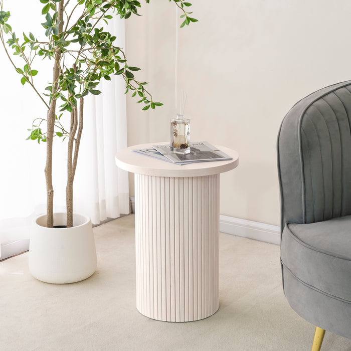 Leonora Bohem Ahşap Yan Sehpa