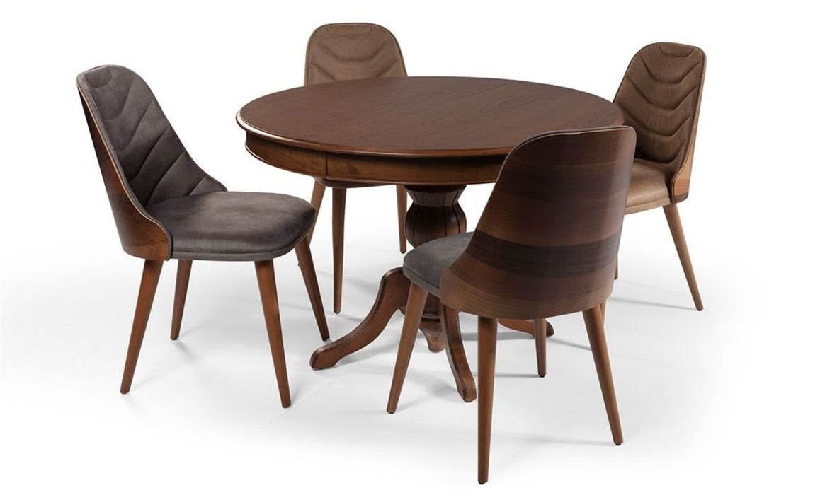 Lindon Baba Ayak Yuvarlak Açılır Masa 90x90