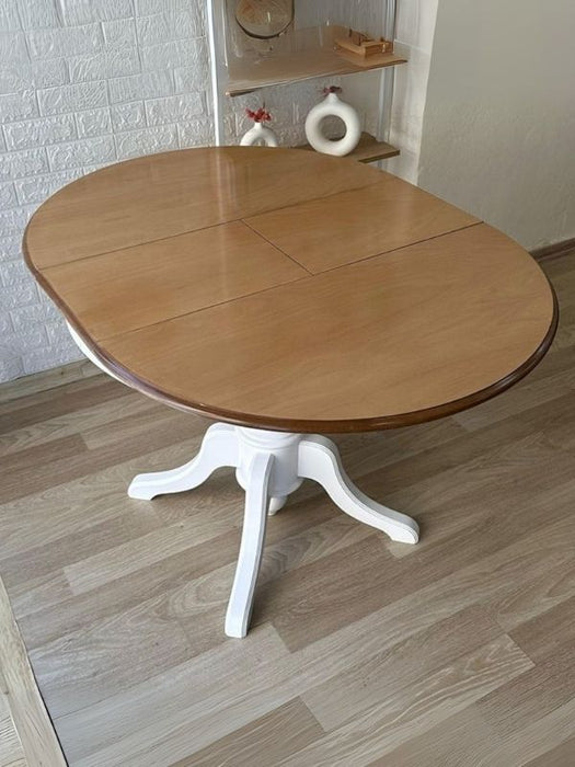 Lindon Baba Ayak Yuvarlak Açılır Masa 90x90