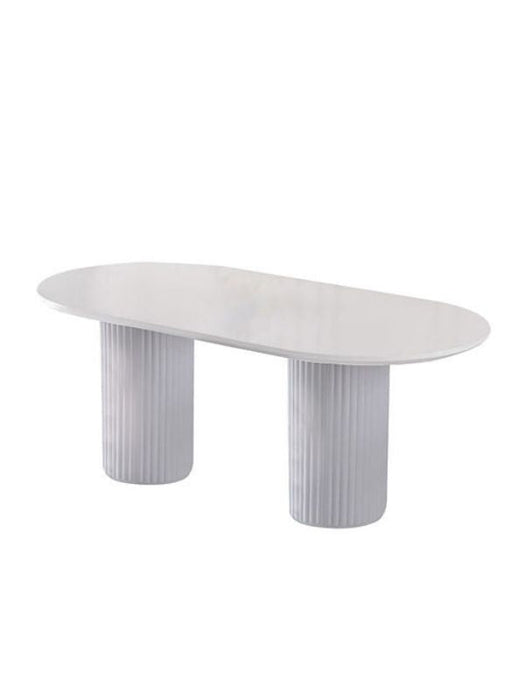 Liora İskandinav Oval Natural Ahşap Bohem Masa 90x200