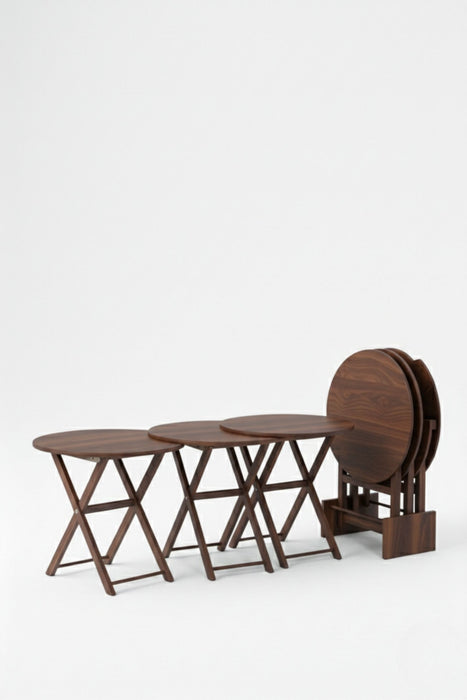 Loop 4'lü Ahşap Çanta Zigon Sehpa