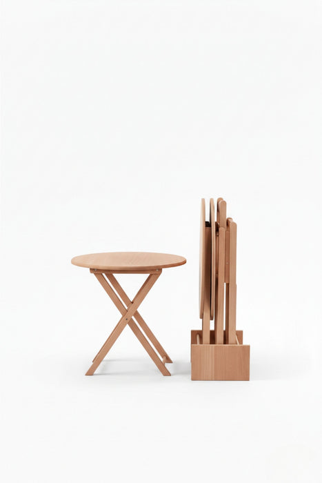 Loop 4'lü Ahşap Çanta Zigon Sehpa