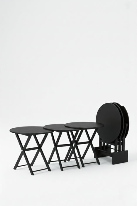 Loop 4'lü Ahşap Çanta Zigon Sehpa