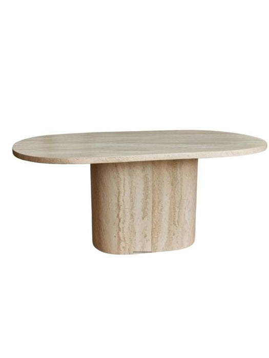 Lucca Oval Traverten Masa, 90x170