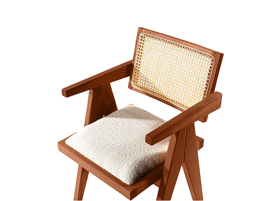 Luna Pergel Hazeranlı Model Hasırlı Natural Ahşap Sandalye