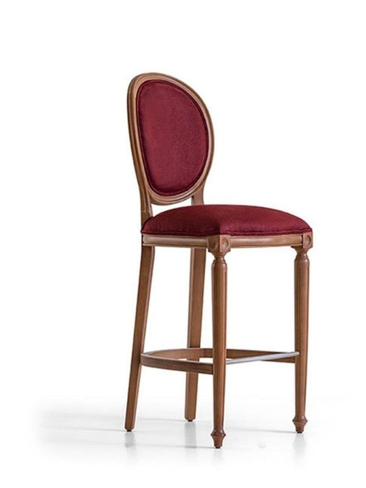 Madalyon Ahşap Bar Sandalyesi