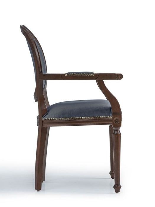 Madalyon Kolçaklı Ahşap Klasik Sandalye