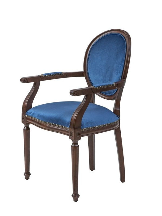 Madalyon Kolçaklı Ahşap Klasik Sandalye