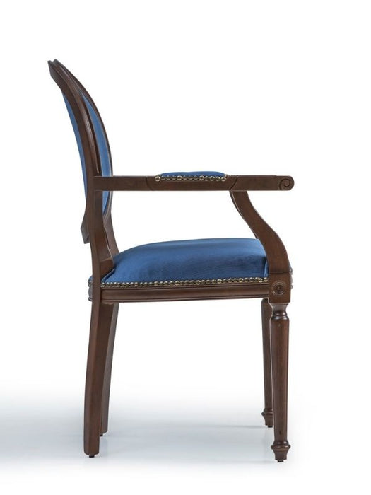 Madalyon Kolçaklı Ahşap Klasik Sandalye