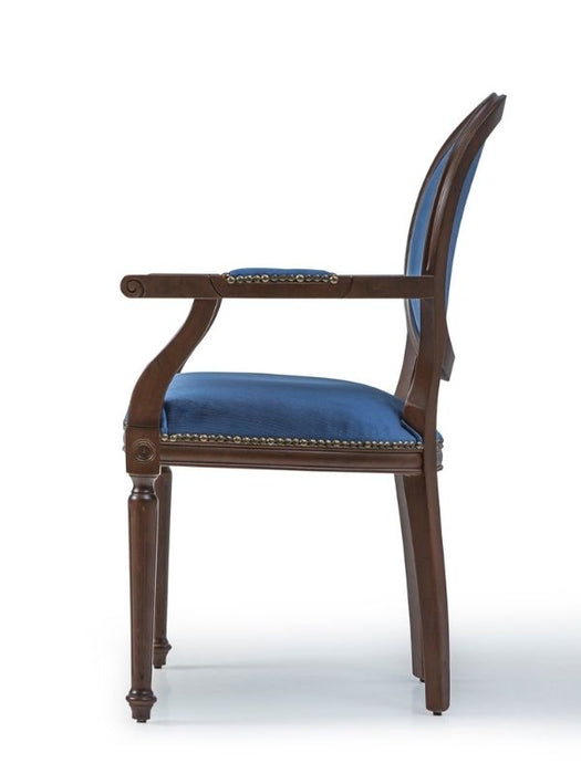 Madalyon Kolçaklı Ahşap Klasik Sandalye