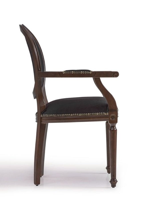 Madalyon Kolçaklı Ahşap Klasik Sandalye