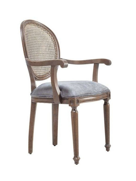 Madalyon Kolçaklı Hazeranlı Ahşap Klasik Sandalye