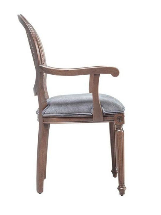 Madalyon Kolçaklı Hazeranlı Ahşap Klasik Sandalye