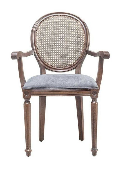 Madalyon Kolçaklı Hazeranlı Ahşap Klasik Sandalye