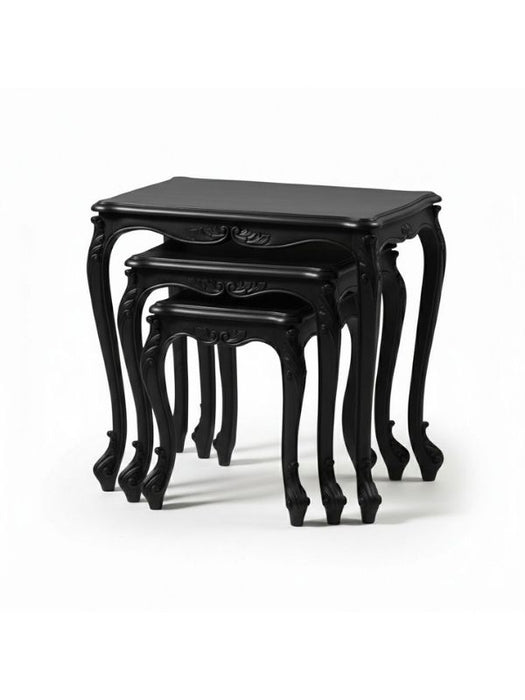 Majestic Fransız Still 3'lü Ahşap Zigon Sehpa