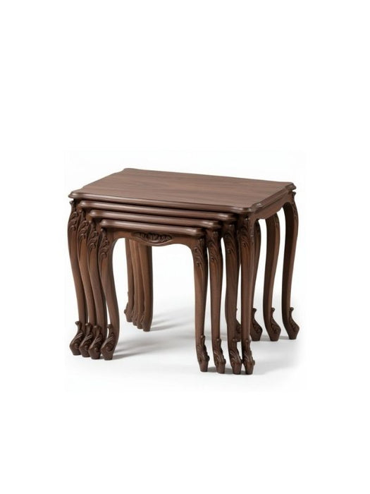 Majestic Fransız Still 4'lü Ahşap Zigon Sehpa