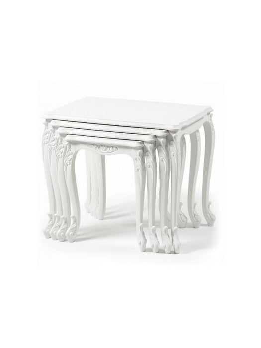 Majestic Fransız Still 4'lü Ahşap Zigon Sehpa