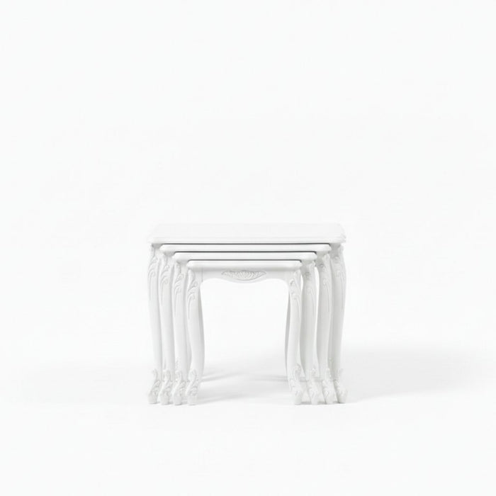 Majestic Fransız Still 4'lü Ahşap Zigon Sehpa