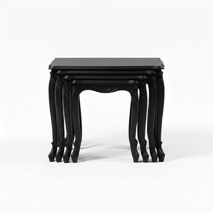 Majestic Fransız Still 4'lü Ahşap Zigon Sehpa