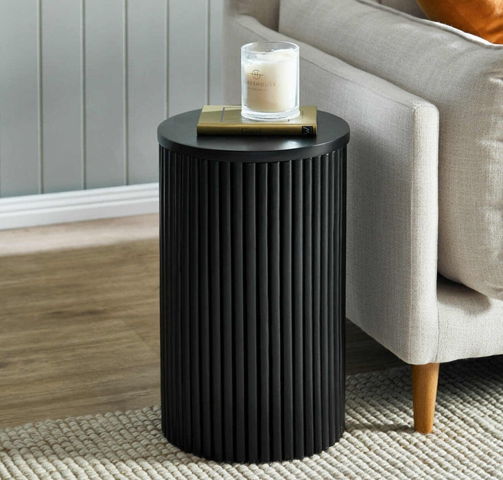 Mariposa Bohem Ahşap Yan Sehpa