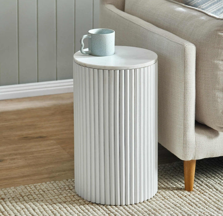 Mariposa Bohem Ahşap Yan Sehpa