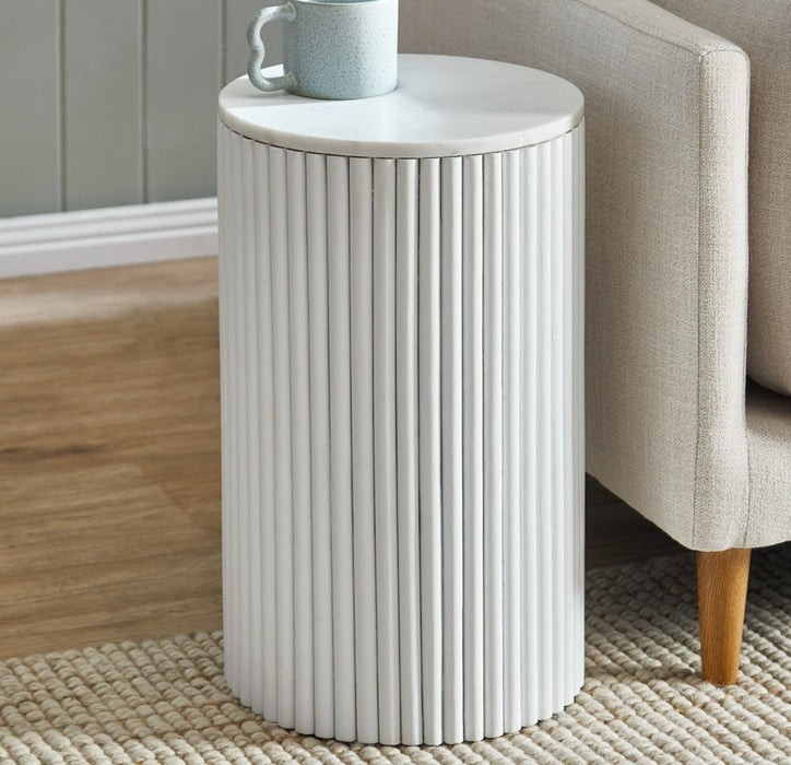 Mariposa Bohem Ahşap Yan Sehpa