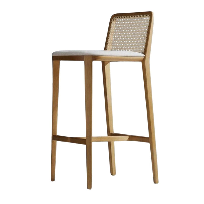 Martha Hazeranlı Ahşap Bar Sandalyesi