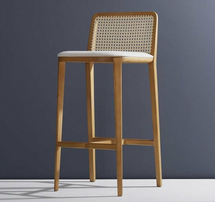 Martha Hazeranlı Ahşap Bar Sandalyesi