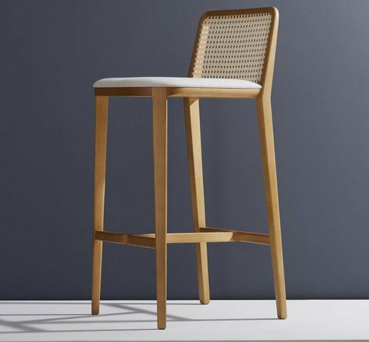 Martha Hazeranlı Ahşap Bar Sandalyesi