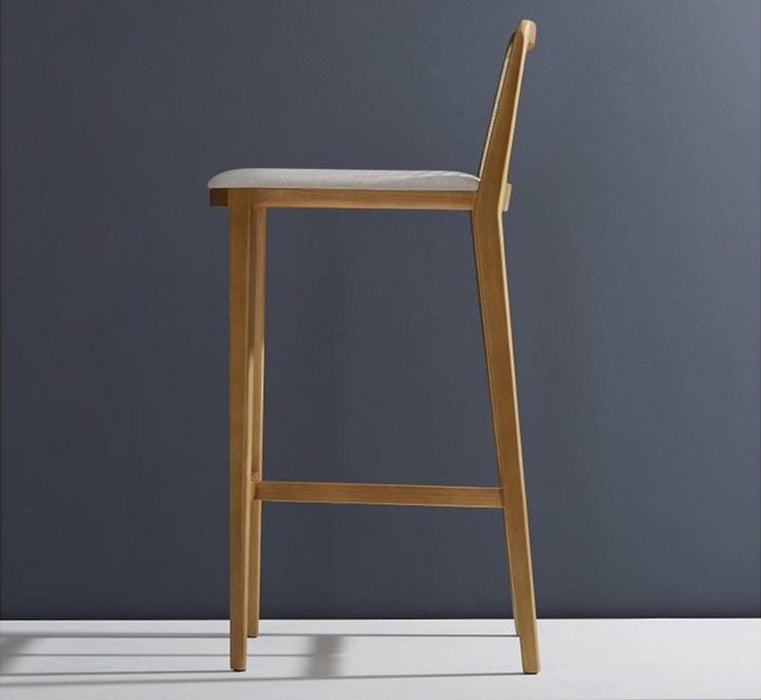 Martha Hazeranlı Ahşap Bar Sandalyesi