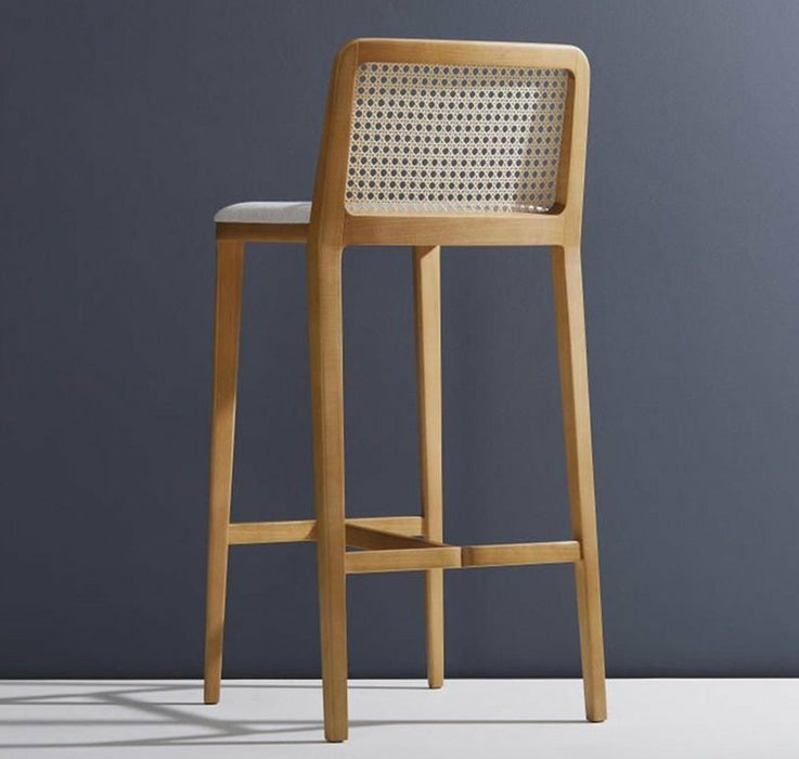 Martha Hazeranlı Ahşap Bar Sandalyesi