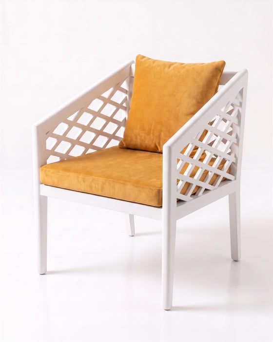 Maya Tekli Masif Ahşap Balkon Koltuğu