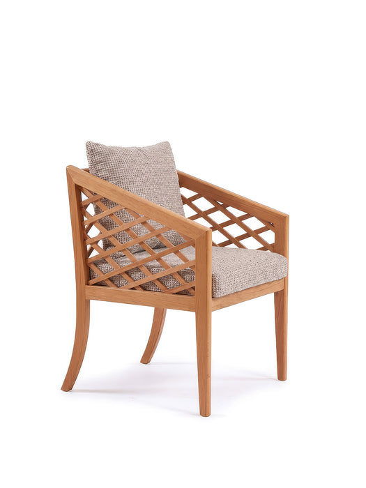 Maya Tekli Masif Ahşap Balkon Koltuğu