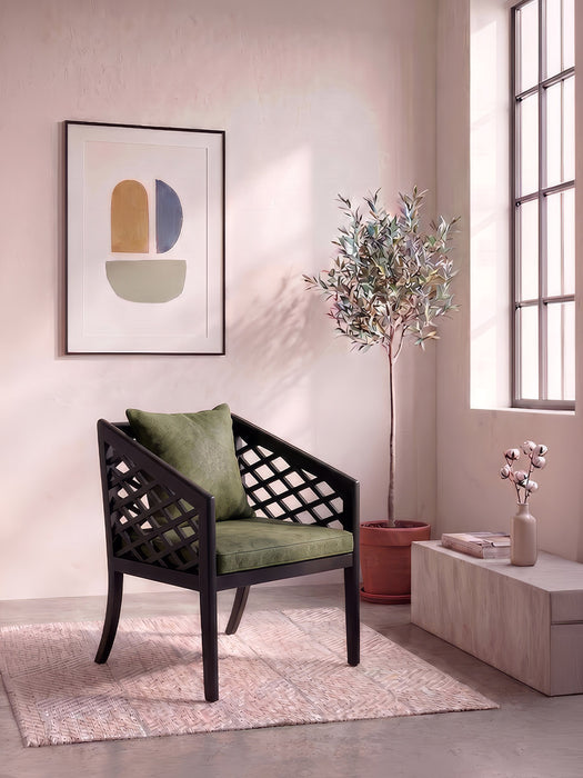 Maya Tekli Masif Ahşap Balkon Koltuğu