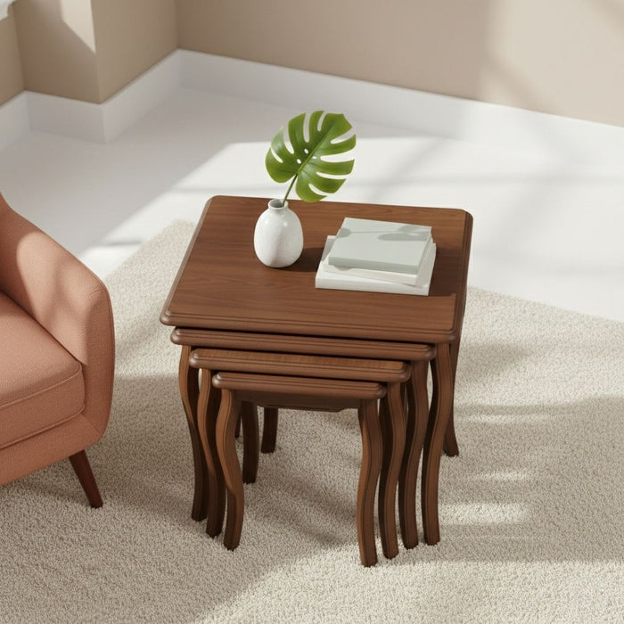 Milano 4'lü Ahşap Zigon Sehpa