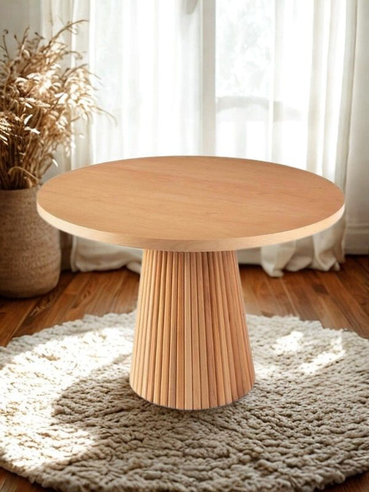 Milas Natural Ahşap Bohem Yemek Masası 100x100