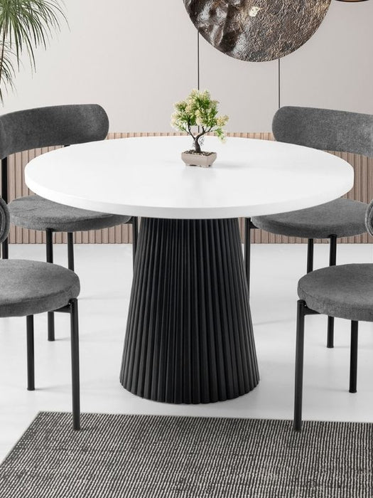 Milas Natural Ahşap Bohem Yemek Masası 100x100