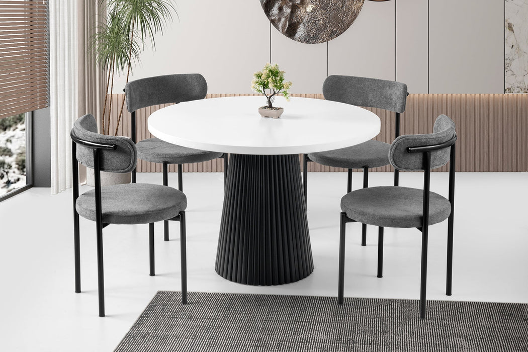 Milas Natural Ahşap Bohem Yemek Masası 110x110